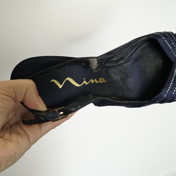 Midnight blue slingbacks - Picture 2 of 4